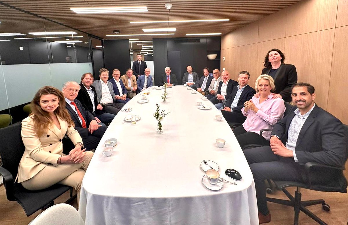 AmbModiEphraim's tweet photo. It was a pleasure to host a delegation of the Founders Carbon Network, in preparation to their visit to Israel. They will bring 50 business leaders to strengthen cooperation in trade and investment between Israel and The Netherlands. https://t.co/ioZcMh6ZjV