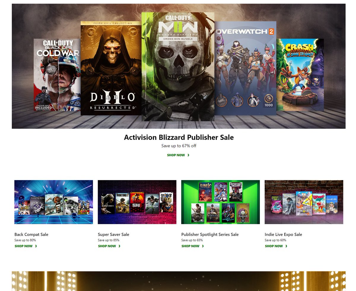 Wario64 on Twitter "Back Compat sale, Activision Blizzard sale, Super