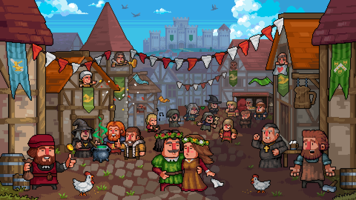 pixel_poem's tweet photo. Year 2 ending art for Anvil Saga.   #pixelart #indiedev #indiegame #ドット絵 https://t.co/1Ui1I5OKyT