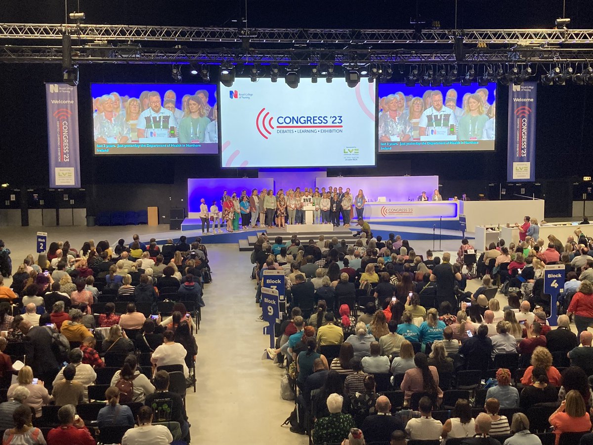 The <a href="/RCN_NI/">RCN Northern Ireland</a> members representing their colleagues in reading a statement to RCN Congress highlighting the many issues facing nurses in NI