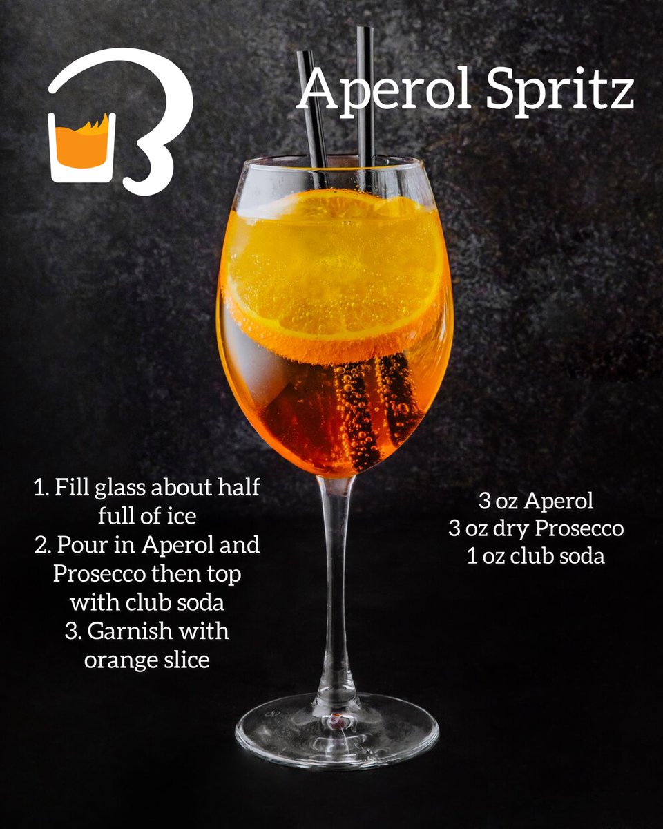 RealBarBook's tweet photo. Cocktail of the Day - Aperol Spritz
#cocktailoftheday #TheBarBook #VeteranOwned #sharethispost #indulgentexperiences #realreviews #localfavorites #drinkdiscoveries #FlavorProfile #liqour #cocktailjournal https://t.co/Z8fK8tdL6m