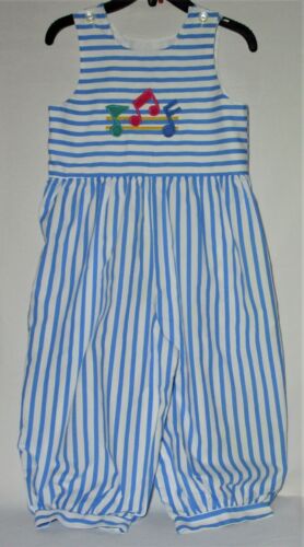 #SummerLook Blue and White Striped Romper with Appliqued Musical Notes ebay.com/itm/1957539307… Kelly's Kids Girl's Size 7 #eBay Marbrasw #SummerFeels