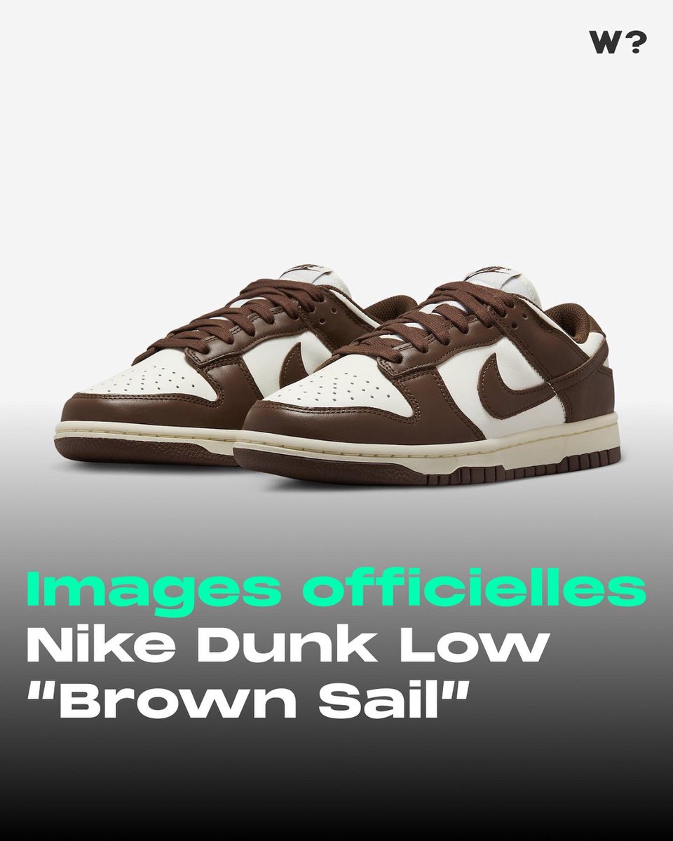 whentocop's tweet image. Les images officielles d’une Nike Dunk Low “Brown Sail” sont là, élargissant ainsi la collection emblématique. 🤎

Plus d’infos : whentocop.fr/drops/nike-dun…
