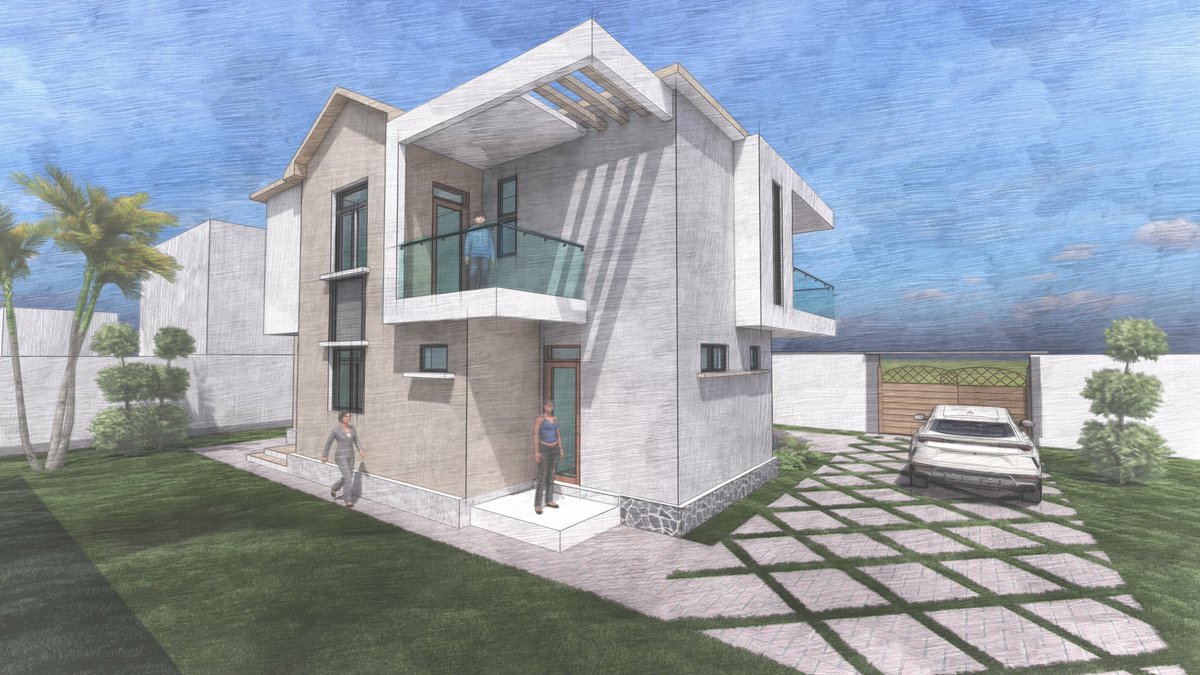 NDJOKU_19's tweet image. #Kinshasa: 
R+1 pour 4 CH/ 1 Gd Salon / 4 Sdb / 1 WC / Cuisine / Sam et Balcons ..
Coût des travaux : $$$
Durée : 6 mois + 1.

#Bâtissons 
#Investissons!
#Octo_Design.