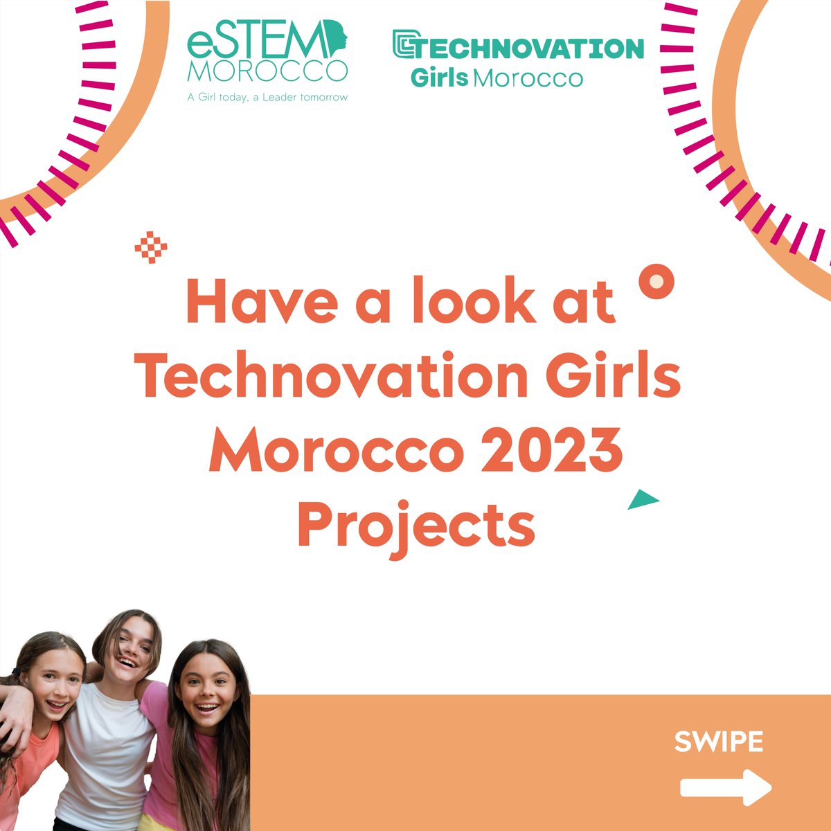 eSTEM_Morocco's tweet image. Après 4 mois de labeur, 25 équipes ont réussi à soumettre leurs projets dans le cadre de la 9ème édition de la compétition internationale Technovation Girls au Maroc.

@technovation 

#Technovation2023 #technovationprojetcs #TWImpact #EMImpact #GirlsinSTEM #girlzforchange #Titrit