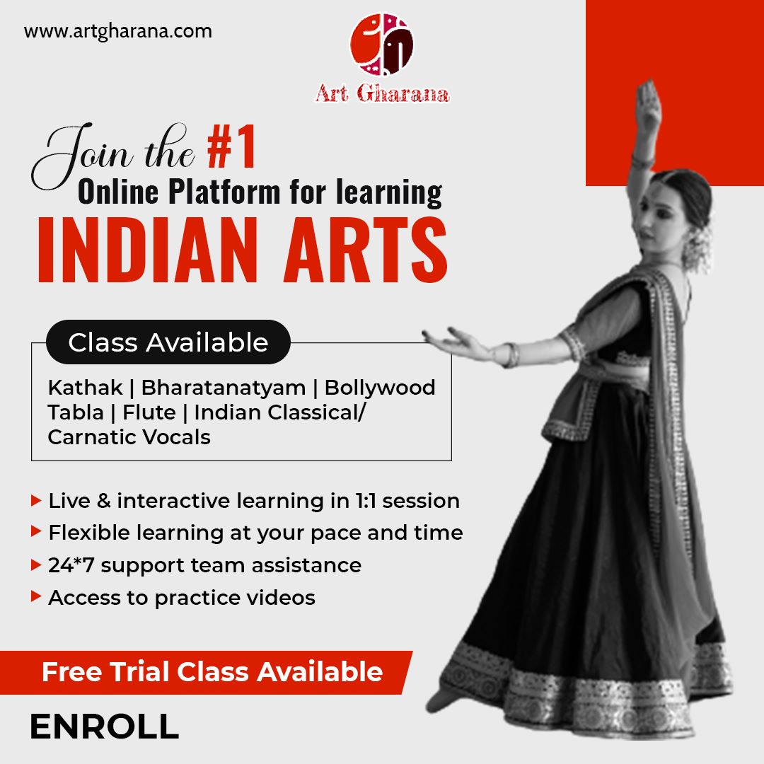⭐Free Trial Available :-

Enroll Today👇
artgharana.com/bookmytrial

#danceclass #dance #danceclasses #danceacademy #singingclasses #onlinesinginglessons #singingclass #voicelessons #onlinelessons #onlinemusiclessons #tablaclasses #guitarclasses #guitarclass #india