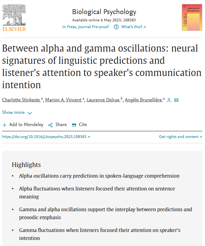 Marion Vincent (@mariona_vincent) on Twitter photo 📃#NewPaper Our latest work now out ! At <a href="/Scalab_umr/">SCALab UMR 9193</a> we investigated with #EEG the oscillatory correlates of prediction in spoken-language comprehension and how they are modulated by the listener’s attention.
Check out here ➡️ sciencedirect.com/science/articl… 📃#NewPaper Our latest work now out ! At <a href="/Scalab_umr/">SCALab UMR 9193</a> we investigated with #EEG the oscillatory correlates of prediction in spoken-language comprehension and how they are modulated by the listener’s attention.
Check out here ➡️ sciencedirect.com/science/articl…
