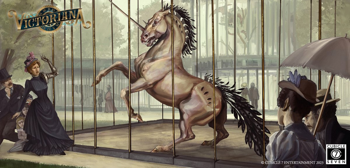 cubicle7's tweet image. We are delighted to announce that the new edition of #Victoriana will use our upcoming C7d20 system. Rewrites to our draft are underway and Victoriana will be coming to Kickstarter in Q4 2023.  

Learn more about Victoriana and C7D20: cubicle7games.com/blog/victorian… #RPG #TTRPG