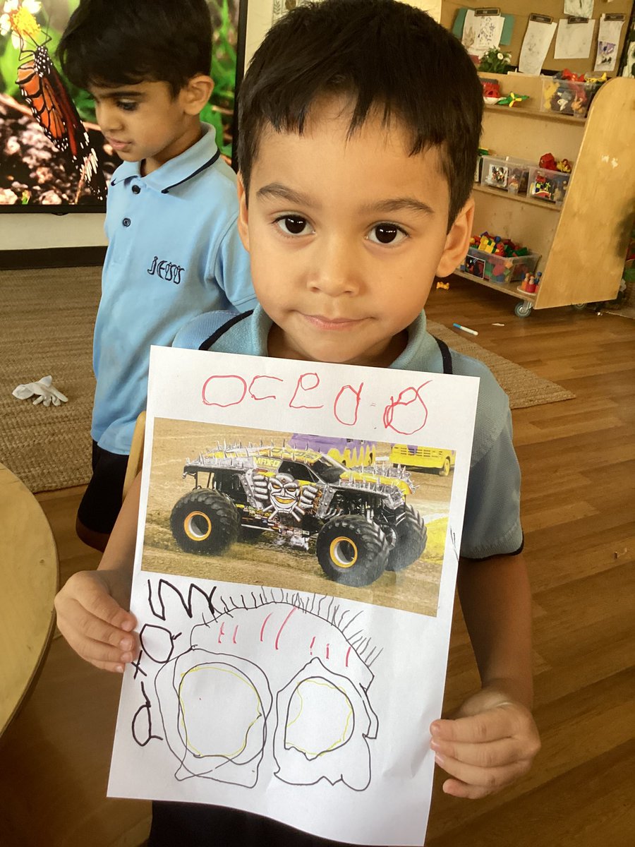 We have been so inspired by a weekend at #MonsterJam that we made our very own JESS Monster Jam and we’re inspired to write about Monster Trucks #JESSJumLearning #EYFS