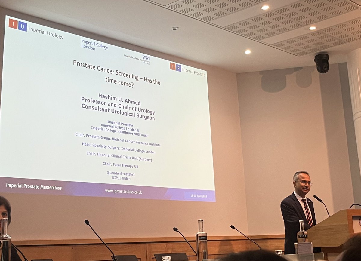 IP_London's tweet photo. @LondonProstate1 making a compelling argument for prostate cancer screening today at @RoySocMed - but can we meet the Wilson and Junger screening criteria? https://t.co/DYaqHV1TZx