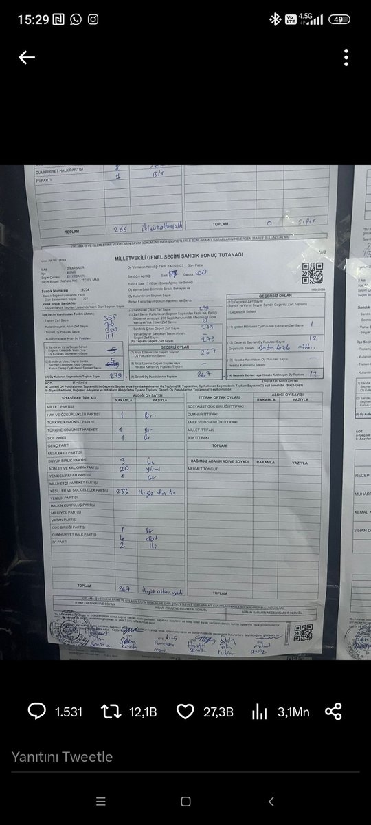 Seçimde usulsüzlük var <a href="/CHP_istanbulil/">CHP İstanbul İl Başkanlığı</a> <a href="/Canan_Kaftanci/">Canan Kaftancıoğlu</a> <a href="/ekrem_imamoglu/">Ekrem İmamoğlu</a> #yesilsolpartininoylarınerede #oylaryenidensayılsın #yskitirazsüresiniuzat
