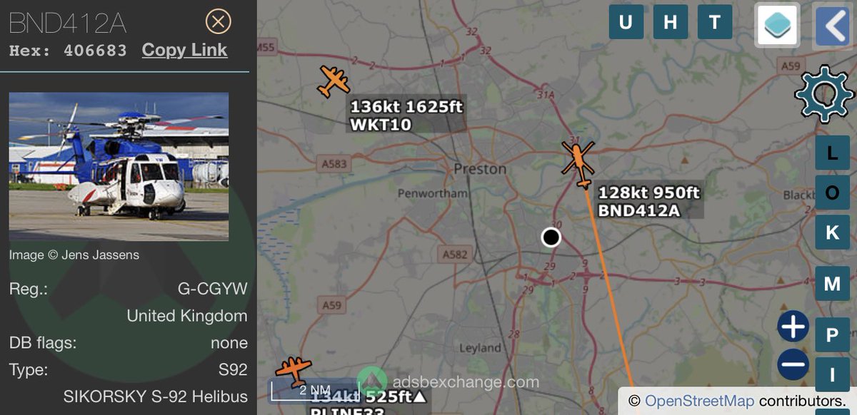 Just gone overhead heading north over Preston, guessing for Scotland, fairly low too.. #AvGeek #aviation #haveglass
