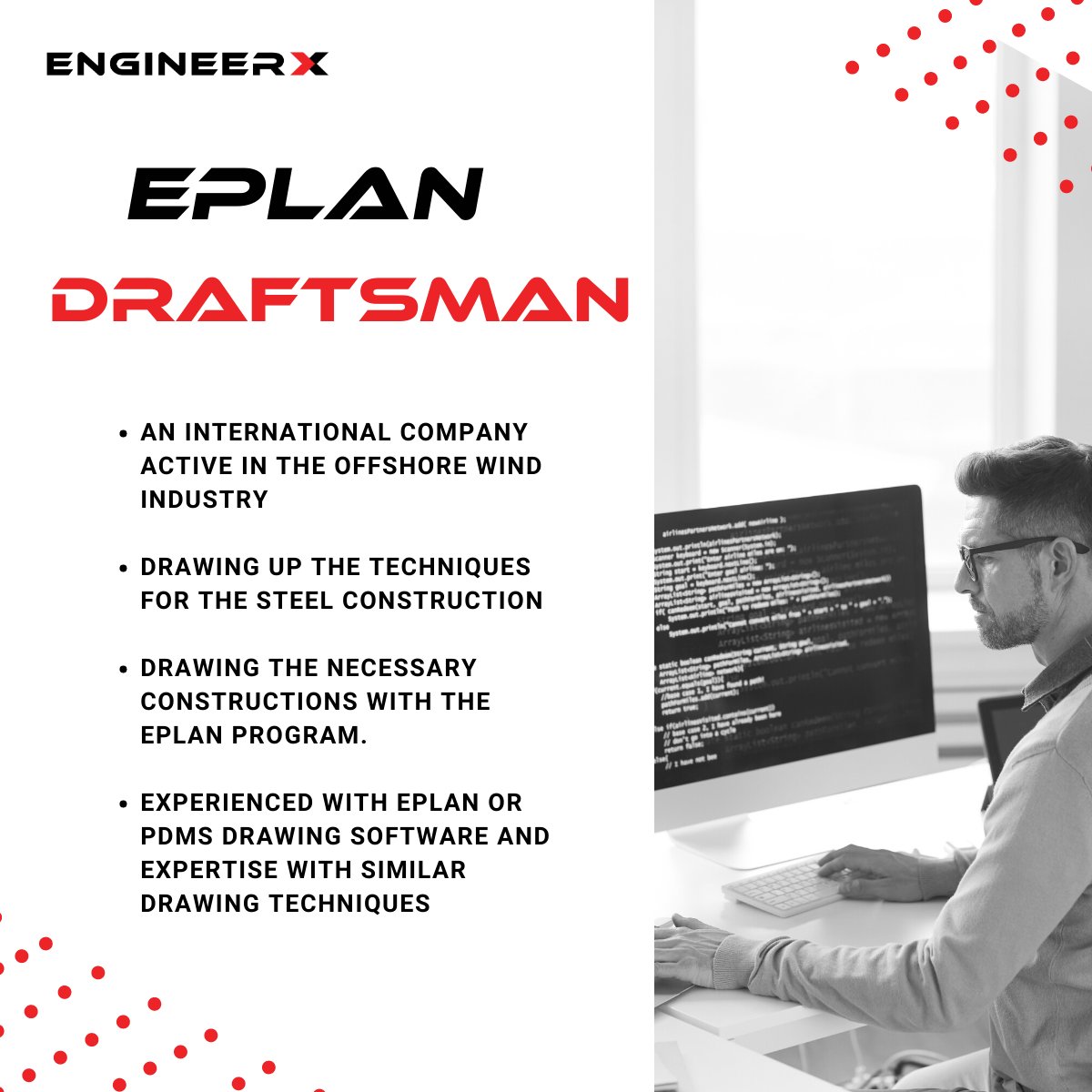 ❗New Position for Eplan Draftsman❗

▪️ Do you want to join a growing international company, contributing to the construction of the offshore wind industry?

👉🏼 Check the Job Description: lnkd.in/eBq9tX8F

✉️ Apply: Aristotelis@EngineerX.com

#belgiumjobs #engineeringjobs…