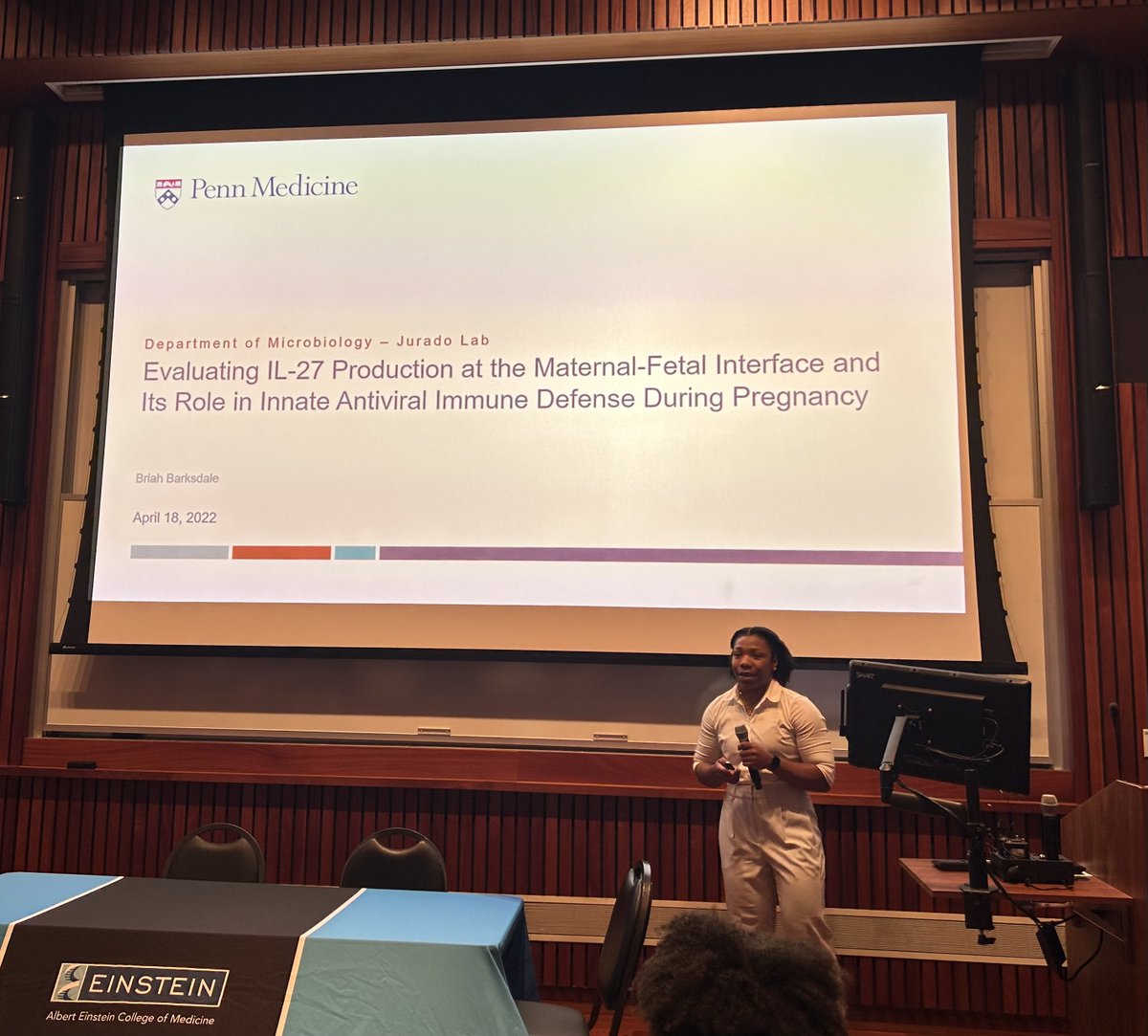 BriahBarksdale's tweet photo. Last week was busy with the PREP Regional Symposium and then my first American Association of Immunologists conference shortly after.

I enjoyed learning about different research projects across the country and sharing my own!
#PennPREP #AAI2023 #placenta #futureMDPhD https://t.co/j2OJuUumF4