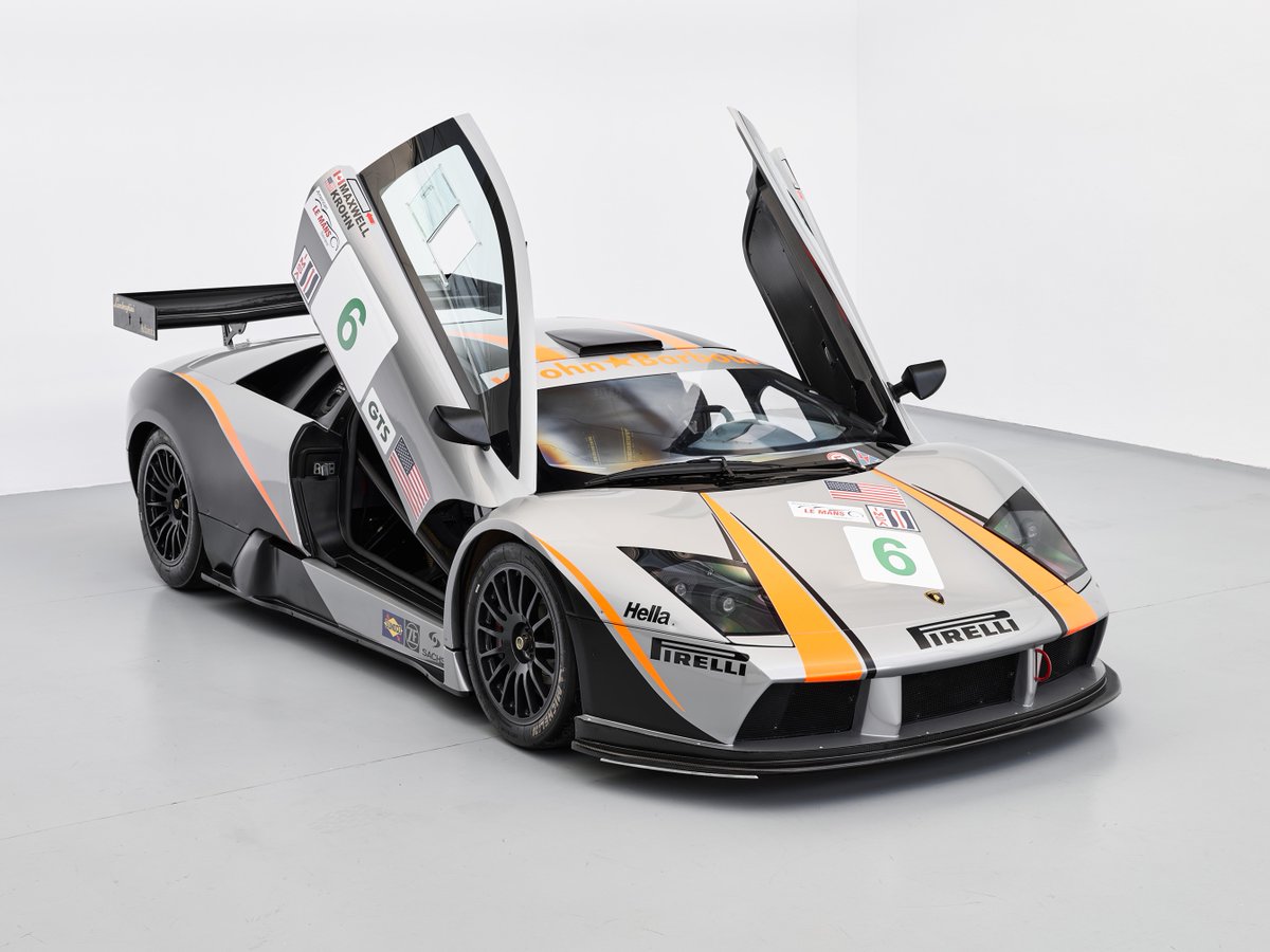 rmsothebys's tweet photo. This completely rebuilt Murciélago R-GT offers spectacular performance and a matching V-12 soundtrack. https://t.co/NtGPRQjqHW https://t.co/PTlAu8ZHsR