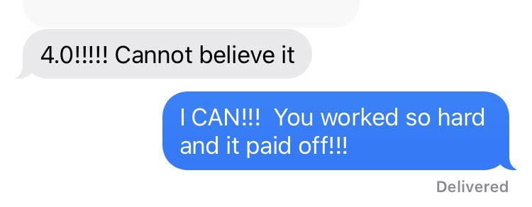 CSU_SwimDive's tweet photo. Grades are starting to roll in…these are the types of texts Coach @hburandt loves to get! 👏👏👏
Just another reason #WhyCSU
On our team you are a person first,
Student second, & athlete third.
#TransformationalExperience
#EngagedLearning https://t.co/XbIthSwayo