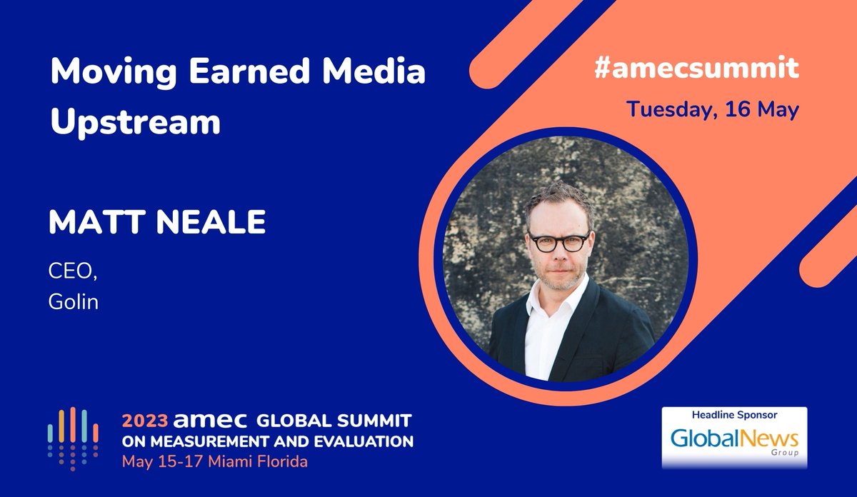 Moving Earned Media Upstream with @MattNeale @GolinGlobal at the #amecsummit in Miami How PR through using data needs to move upstream in the marketing mix? Let's find out #amecsummit #miami #data #analytics #communicationplanning bit.ly/3If2yX1