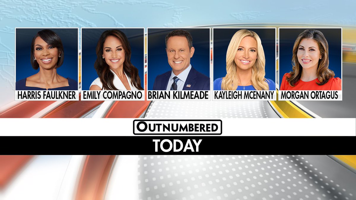 Coming up at 12pm EST on OUTNUMBERED: @HARRISFAULKNER @EmilyCompagno @kayleighmcenany @MorganOrtagus & @kilmeade! #outnumbered #foxnews