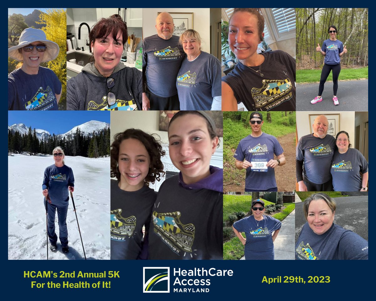 HCAMaryland's tweet photo. We want to send a HUGE shout out to all of our supporters who participated in our 5K For the Health of It! VIRTUALLY! Thank you for getting out there and walking/running/skiing(!) for HCAM. We appreciate YOU! https://t.co/hIz3AIk1lU
