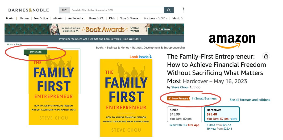 mywifequit's tweet image. The Family First Entrepreneur launches today!

It's already a #1 New Release on Amazon.

AND a Bestseller at Barnes and Noble.

Get your copy now and claim your FREE bonuses: thefamilyfirstentrepreneur.com 
 
(Bonus offers close on Saturday, May 20th.)