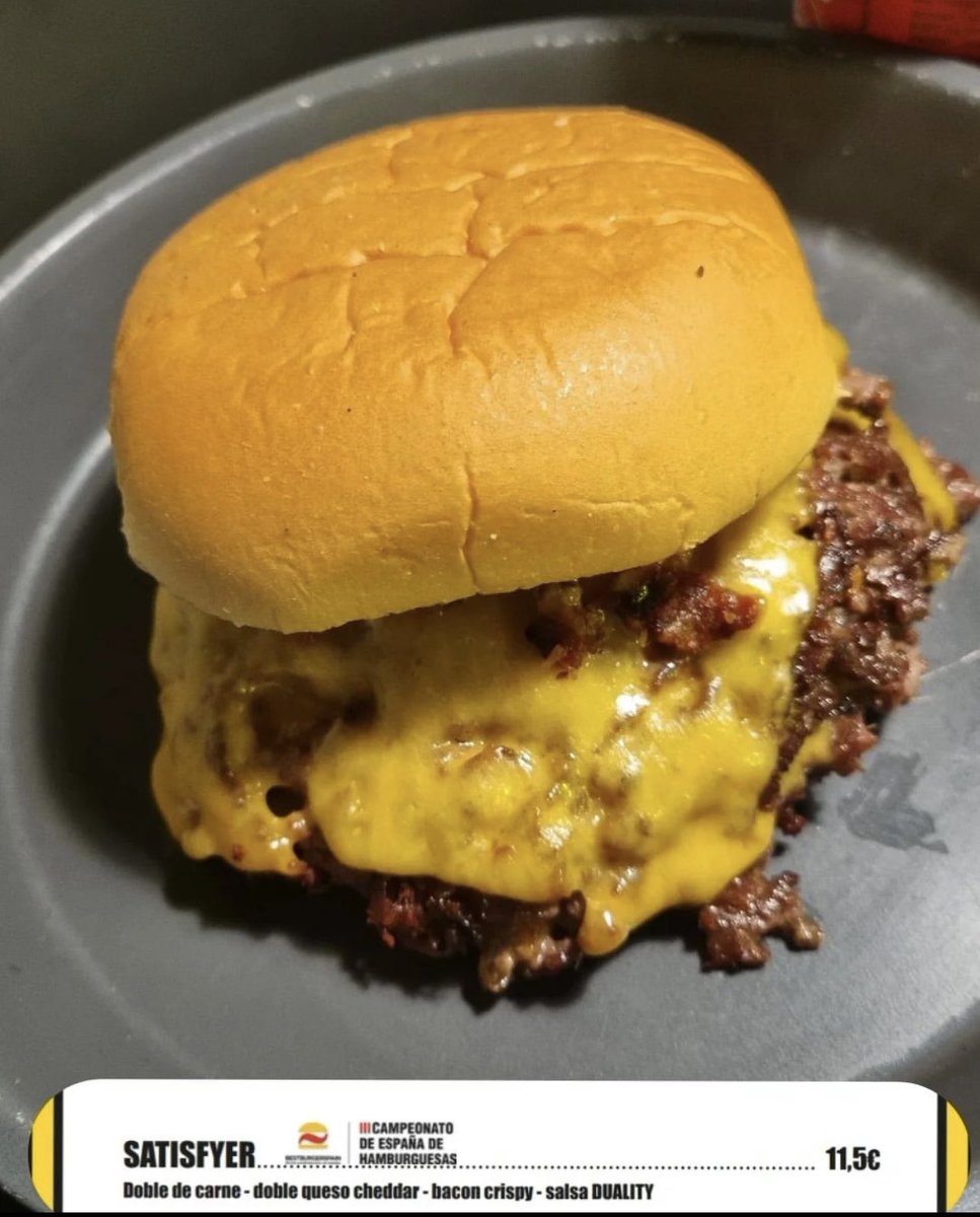 MiguelGordeando's tweet photo. 26. Satisfayer. Duality - Valencia. BRUTAL‼️ De las mejores burgers que he probado este año, repetí incluso 🤤🤤 https://t.co/p0tyrHPLDq