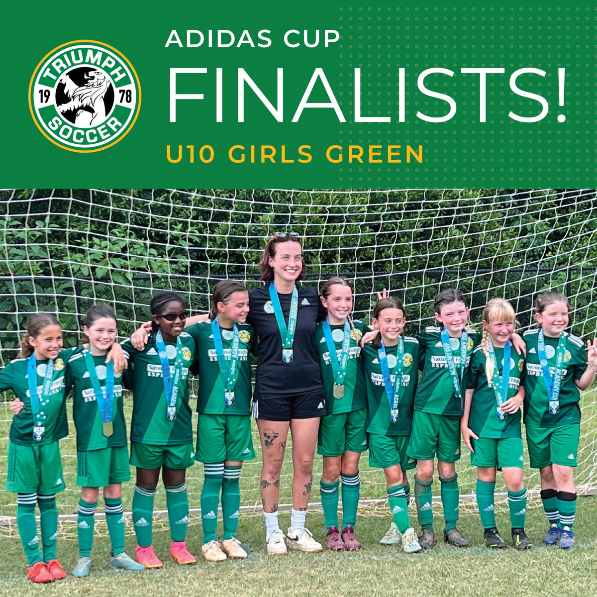 Congrats to our U12 Boys Gold team and U10 Girls Green team. Both were finalists in The Adidas Cup last weekend! #togetherwetriumph