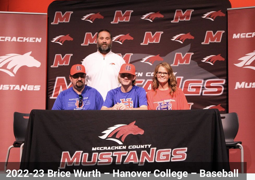 ShawnaWurth1's tweet photo. Brice had his college signing yesterday.  Excited for his next journey as a Panther. #HanoverBaseball https://t.co/8es5riOKcF