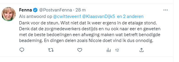 criticalfox71's tweet photo. @PostvanFenna is vastbesloten in haar eigen echokamer te blijven. Informatie die afwijkt van haar mening is "onzin".
Een stuk over de #WPG is te lang om nu te lezen maar ze heeft wel haar mening klaar.
#FennaPosthuma #Omnigroep #OmnidraadClubhouse #teamomnidraad #PostvanFenna https://t.co/5rtvzSgOwo