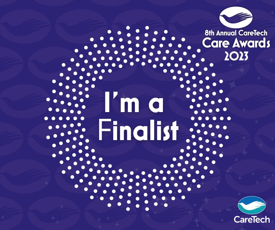 Congratulations to Karen, Elaine, Kathryn for each becoming finalists at the CareTech Awards 2023. We've also been nominated for a team award too! This is an amazing achievement and we'll be routing for each of you and for ourselves! #careawards2023