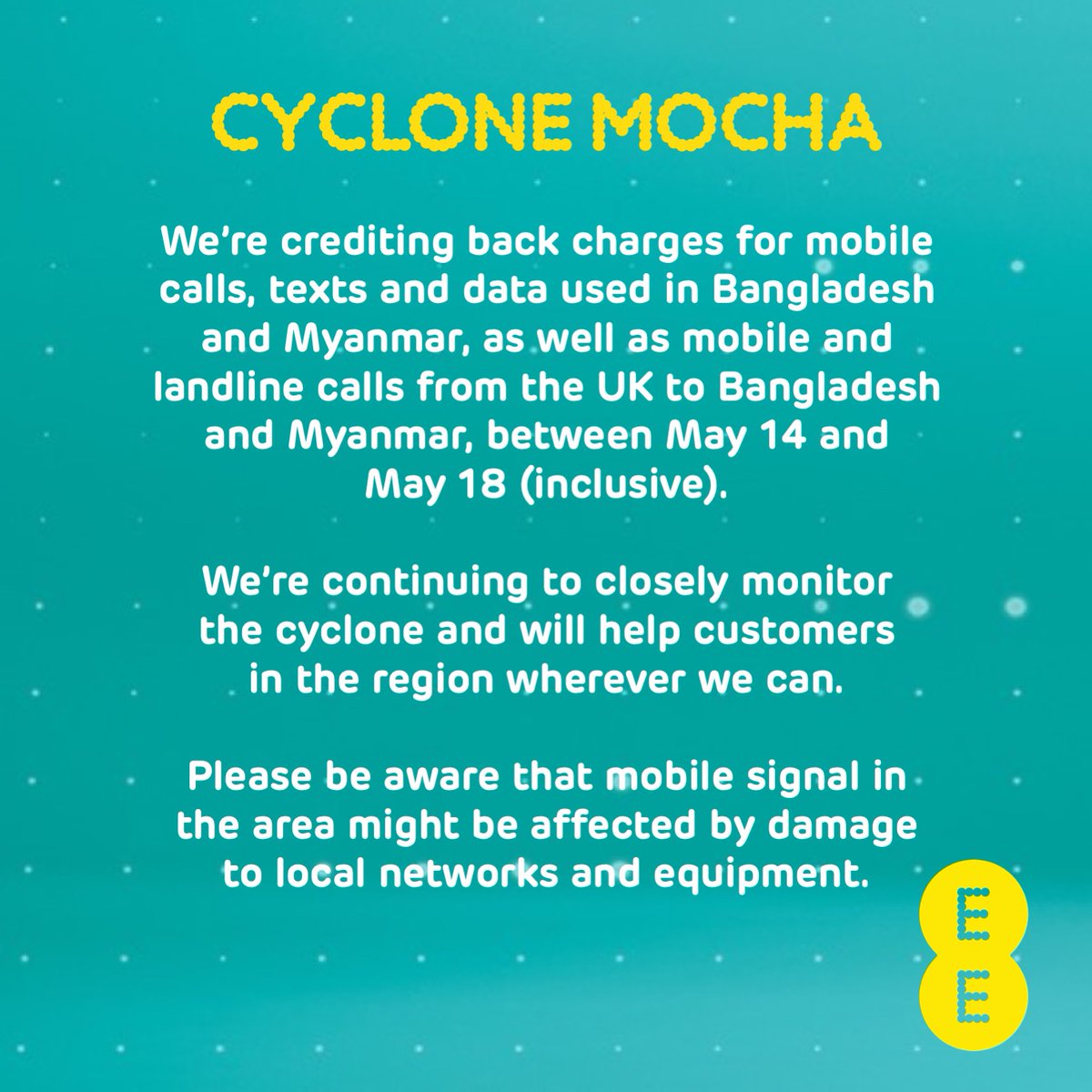 EE on Twitter "Our thoughts are with everyone affected by the