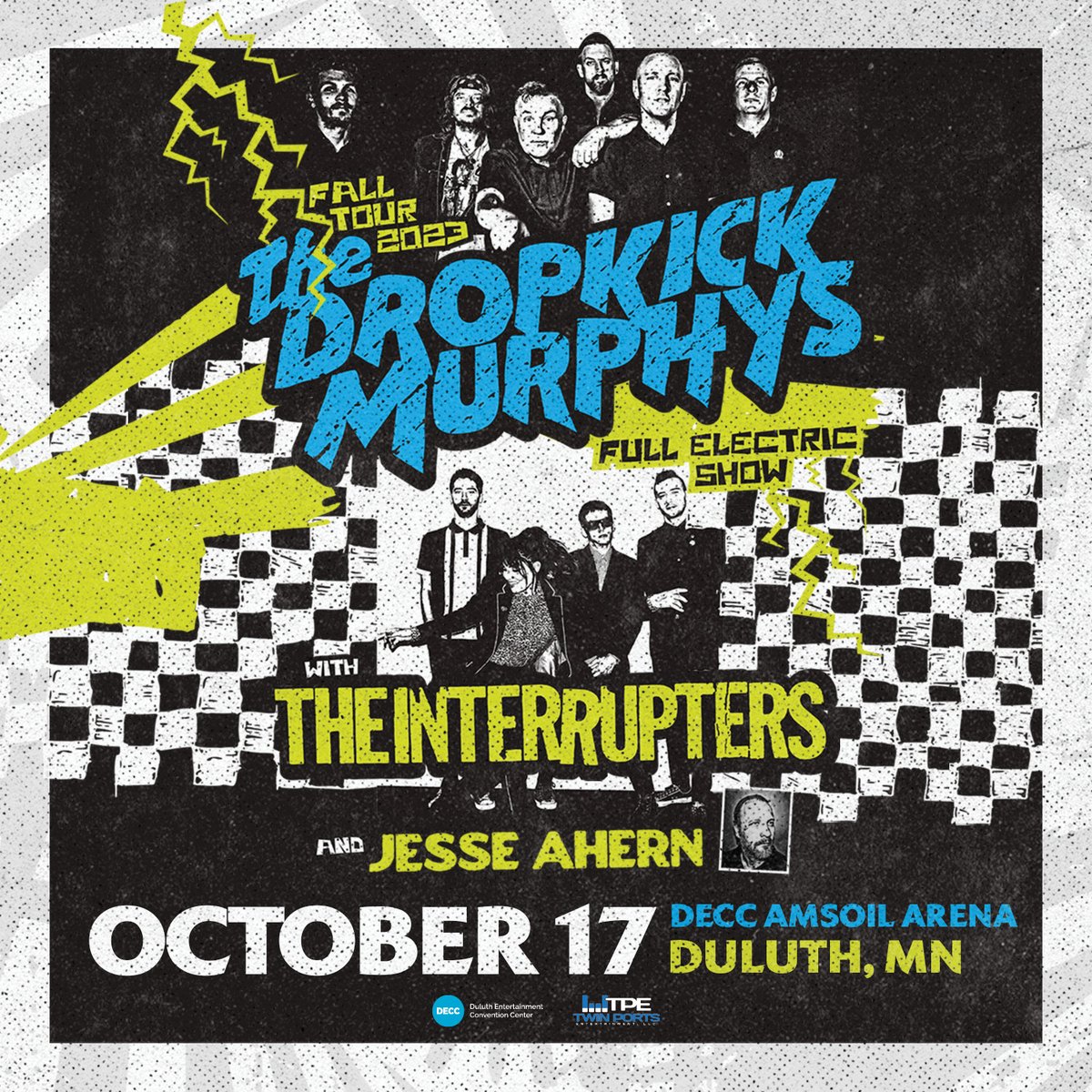 deccduluth's tweet image. ANNOUNCING: DROPKICK MURPHYS 🎸 Dropkick Murphys are coming to AMSOIL Arena on Tuesday, October 17!!

VENUE PRESALE is Thursday, 5/18 from 10am-10pm. Use Code: SHIPPING. bit.ly/dropkickDECCtix

Tickets go on sale to the general public on Friday, 5/19 at 10 am.