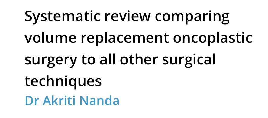 Very happy to present our study on volume replacement oncoplastic techniques at #ABSConference2023