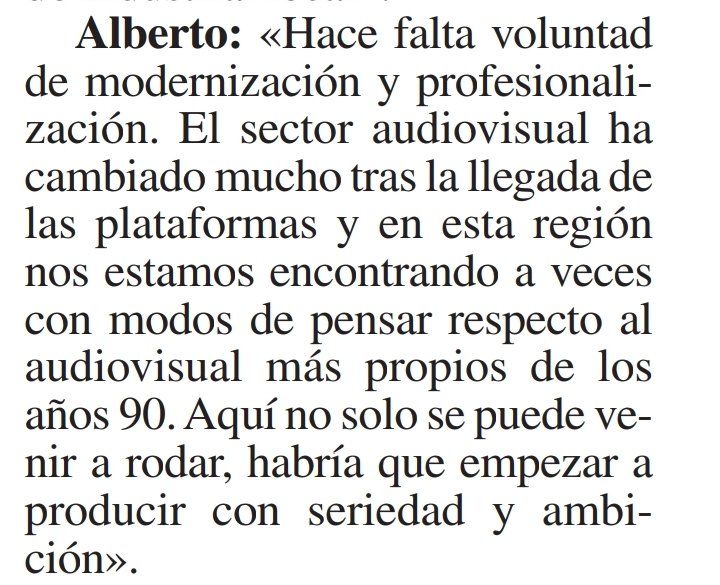 Lluces1's tweet photo. Alberto Rodríguez de la Fuente. Guionista y socio de Lluces
En @lanuevaespana https://t.co/Y12mogX9jq