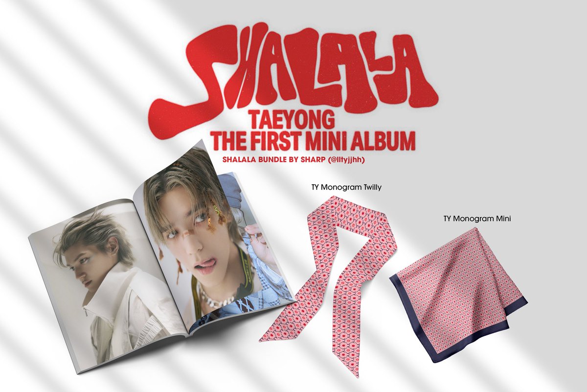 ✨TAEYONG 'SHALALA' THE 1st MINI ALBUM PRE ORDER✨

Bundle by Sharp <a href="/lltyjjhh/">Sharp | Taeyong Scarf</a>

TY Monogram Twilly &amp; Mini exclusively for TAEYONG SOLO only 🌹

#TAEYONG1stSOLO  
#톨로이즈커밍 
#TAEYONG_SHALALA