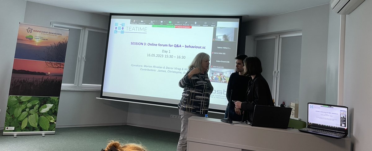 #COST_TEATIME meeting of WG2+WG3: next session has been started‼️

#COSTAction #HomeCage @davorvirag @MarionRivalan @ozgeselcevik #AnimalBehavior #behavior #AnimalResearch #forum #KnowledgeSharing #ResearchCooperation #ScienceWithoutBorders