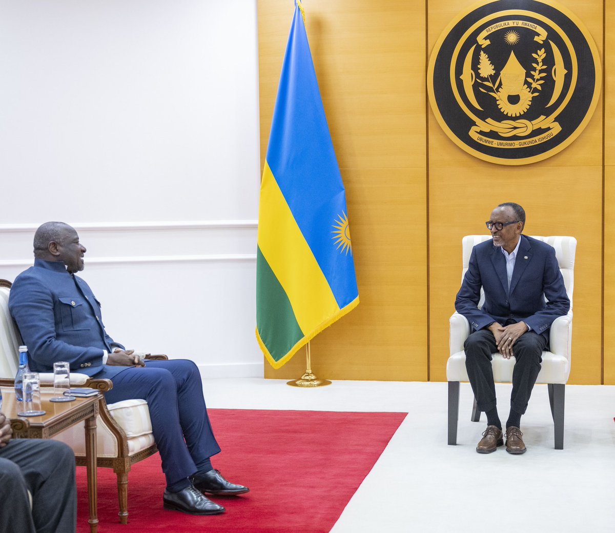 Today at Urugwiro Village, President Kagame met with Dr. Lassina Zerbo, Chairperson of Rwanda Atomic Energy Board (RAEB) and Dr. Fidel Ndahayo, CEO of RAEB. They discussed the importance of nuclear energy for Africa’s future and the need to invest in capacity building to take