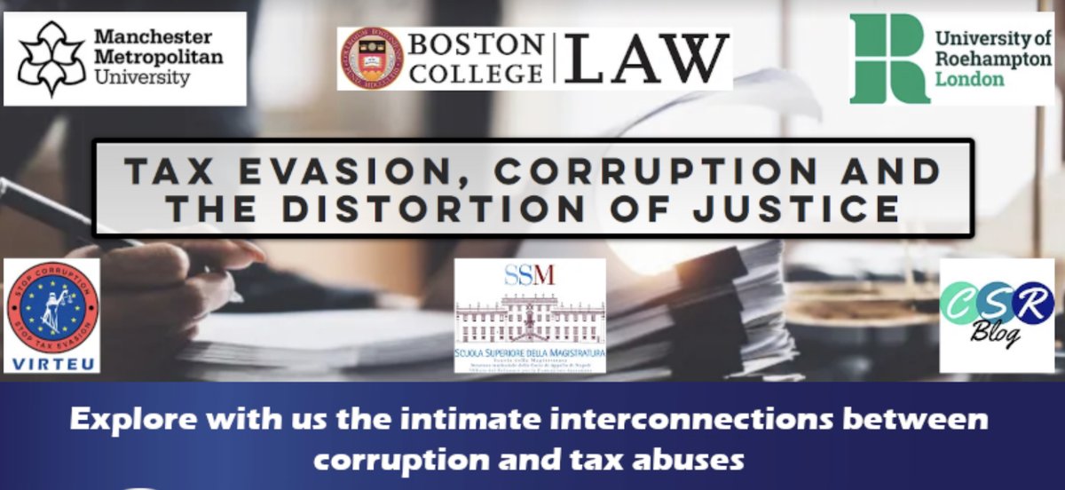 Join us Friday: "Tax Evasion, Corruption &amp; the Distortion of Justice"
Zoom registration: mmu-ac-uk.zoom.us/webinar/regist…