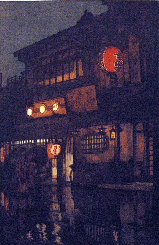 Night in Kyoto, 1933 #hiroshiyoshida #yoshida flickr.com/photos/thesand…