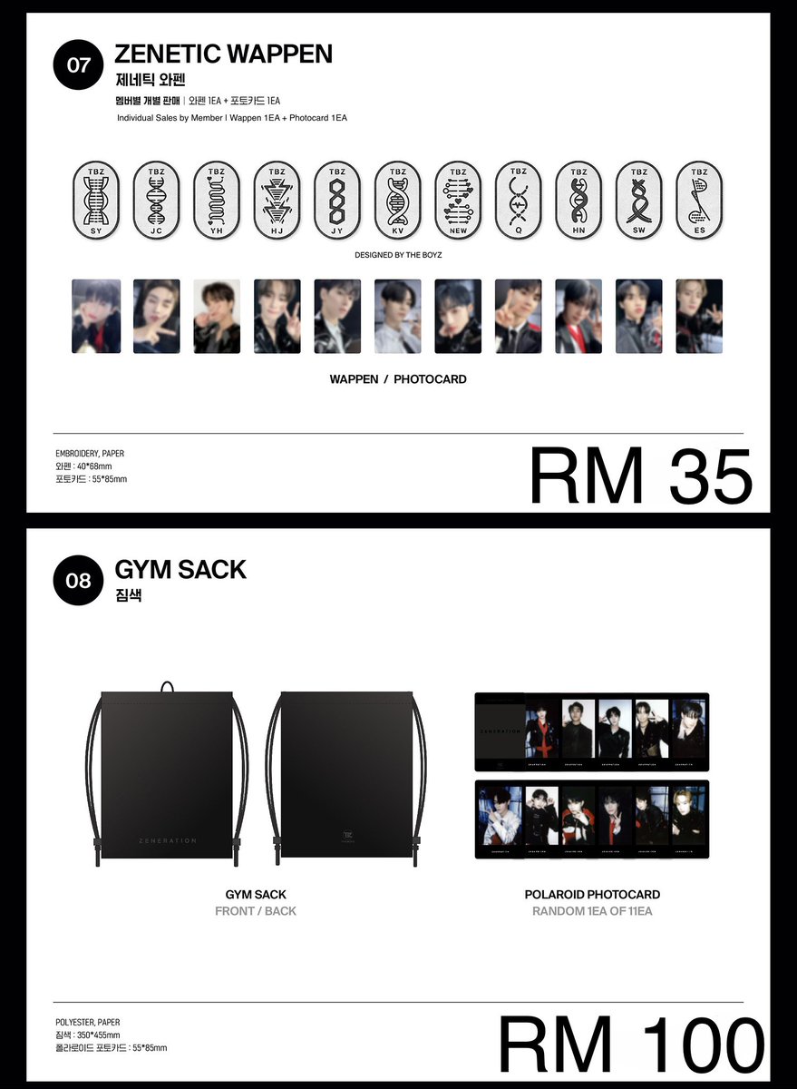 Small G.O OFFLINE PURCHASE THE BOYZ ZENERATION MD

- Price as per Picture
- Limited 5 item per member / per item/ per Purchase
- Limited to certain quantity /FPFS
- Closed on 19May 2023 by 0000hrs with Payment/ Will notice #pasartheboyz #pasarTBZ