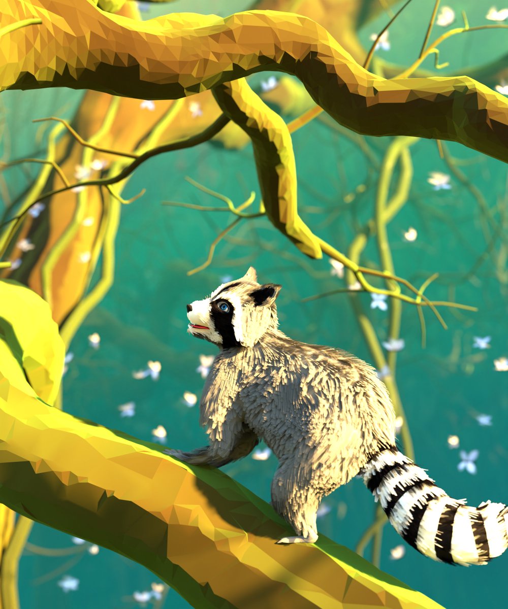 sanhaku_s's tweet image. #blender3.5  #cycles #procedural #hair #geometrynode