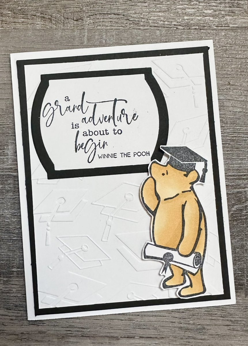 A Grand Adventure! 🎓 Details for this fun graduation card are on my blog. 
#creatingme #unitystampco #graduation #graduationcard #WinniethePooh #cards #cardmaking #cardmakingideas #rubberstamping #papercraft #handmadecards

creatingme.net/2023/05/16/a-g…