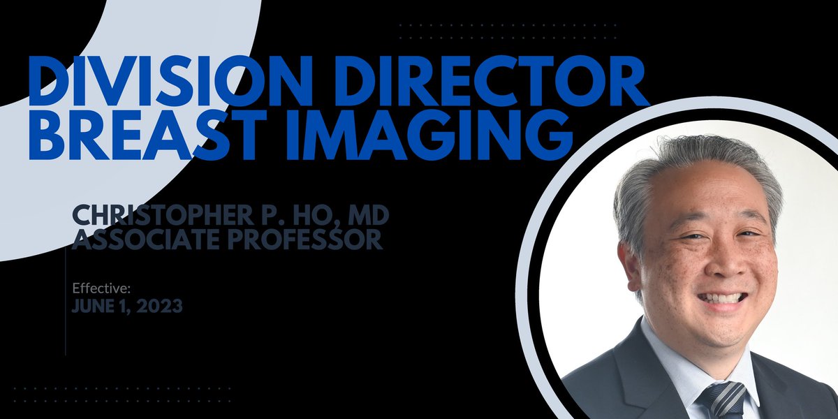 We're thrilled to have @chrisho_md leading our Division of Breast Imaging! Looking forward to great things as the division continues to grow to serve more of metro ATL and beyond. @RyanBPetersonMD @BreastImaging @AmitSaindane