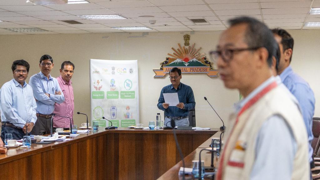 CSArunachal's tweet photo. Administered LiFE pledge for behaviour changes and environment friendly lifestyle.
Mindful and responsible utilization of resources is the key to protect and preserve the environment. 2/2 https://t.co/p8Tf7PXLk0