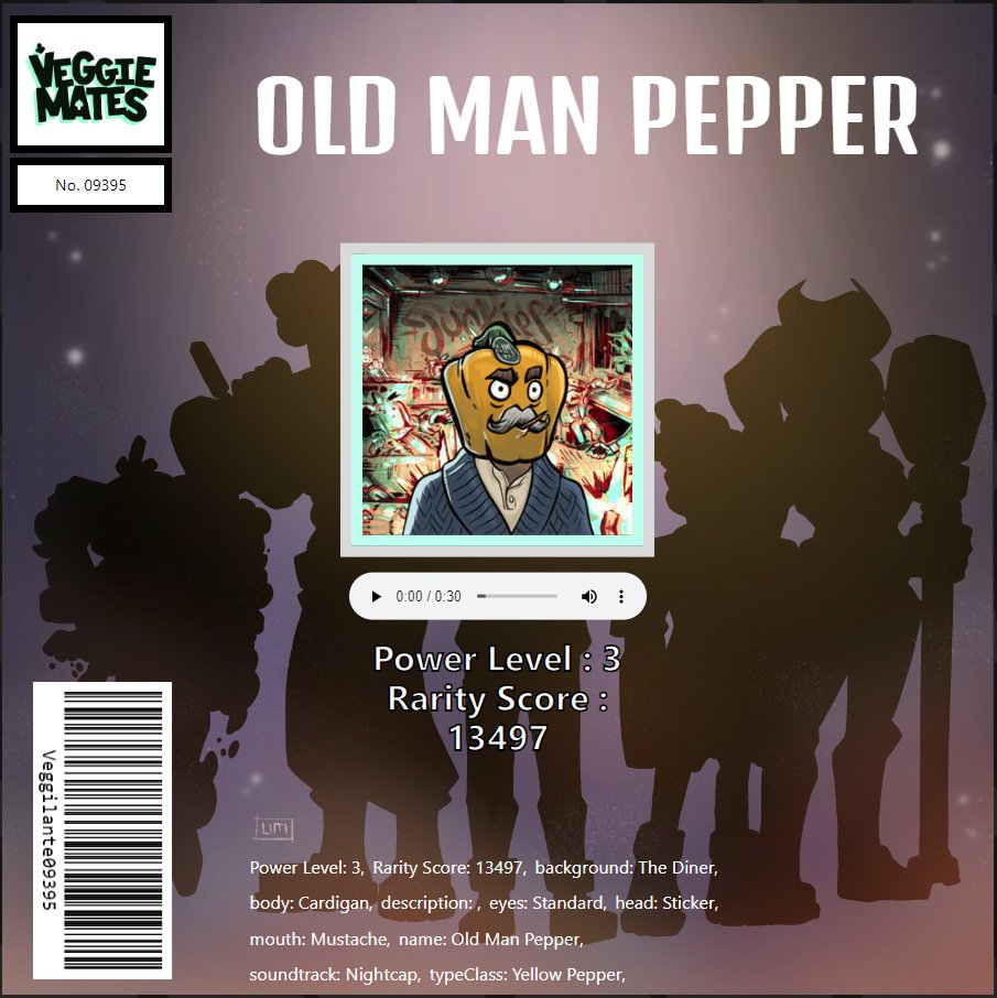 DaOhArgain's tweet photo. Introducting Old Man Pepper

@VeggieMatesNFT https://t.co/NxLMESKDqs