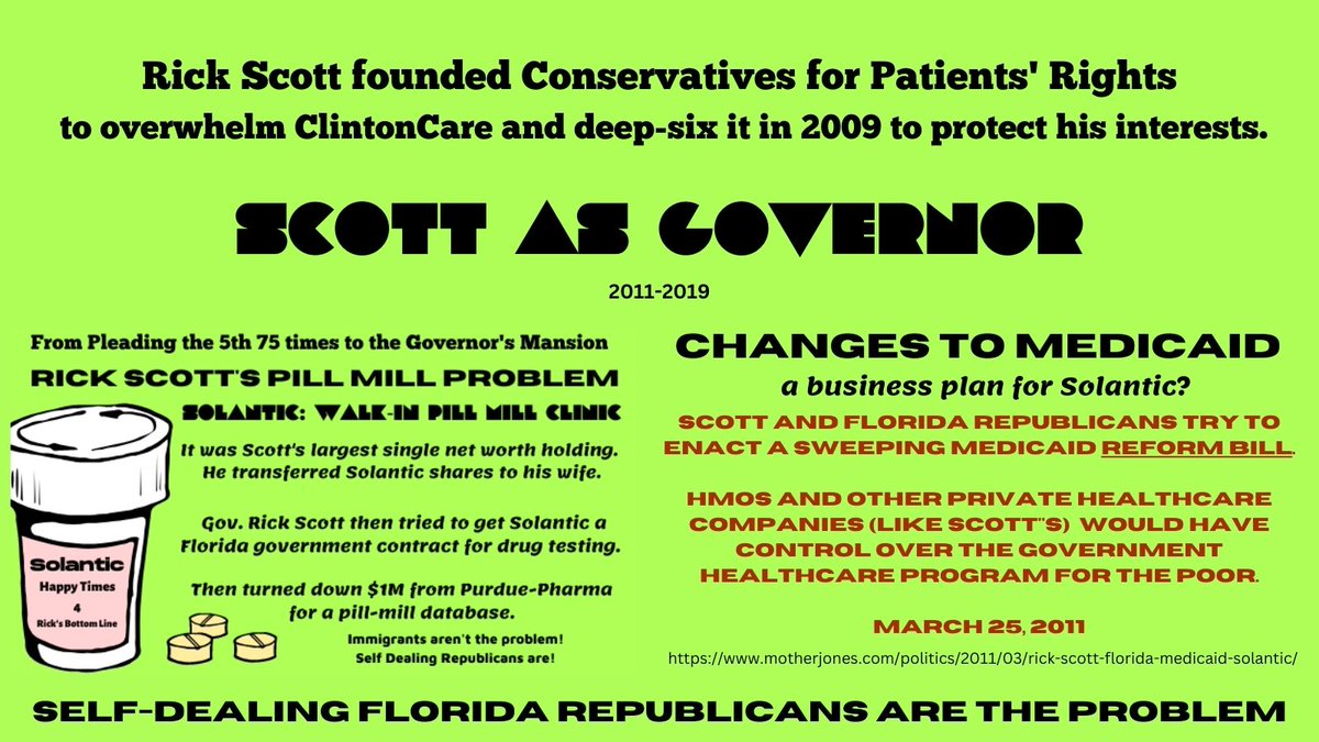 23 years ago Rick Scott became a candidate.

 'We need to make significant change in how government runs. We've got to reduce special interests and take the state back,' Scott in 2010

It's HIS special interests that need to go.

#DemCastFL #ONEV1 #HandsOffOurHealthcare