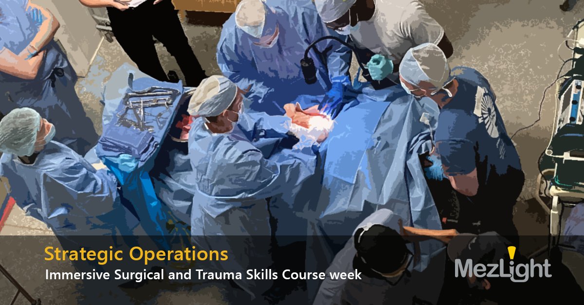 WeAreMezLight's tweet image. Thank you to Strategic Operations Inc. for inviting MezLight to participate in your intensive surgical sessions this past week. It was a humbling experience knowing these young trainees will one day soon be applying their education to save lives.  #medicalsim #strategicoperations