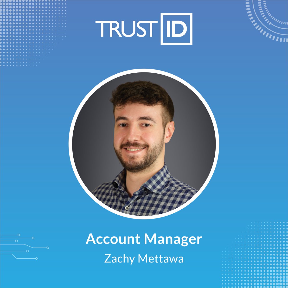 TrustID_UK's tweet photo. 📣 Team Update! 📣

As we head into the #Spring, TrustID are pleased to announce position changes within our #Business Development team.

We’re pleased to introduce Flo Aguirre as our NHS Account Manager and Zachy Mettawa as our Account Manager.

#IdentityDocumentExperts #IDSP https://t.co/bFNQVjO4nU