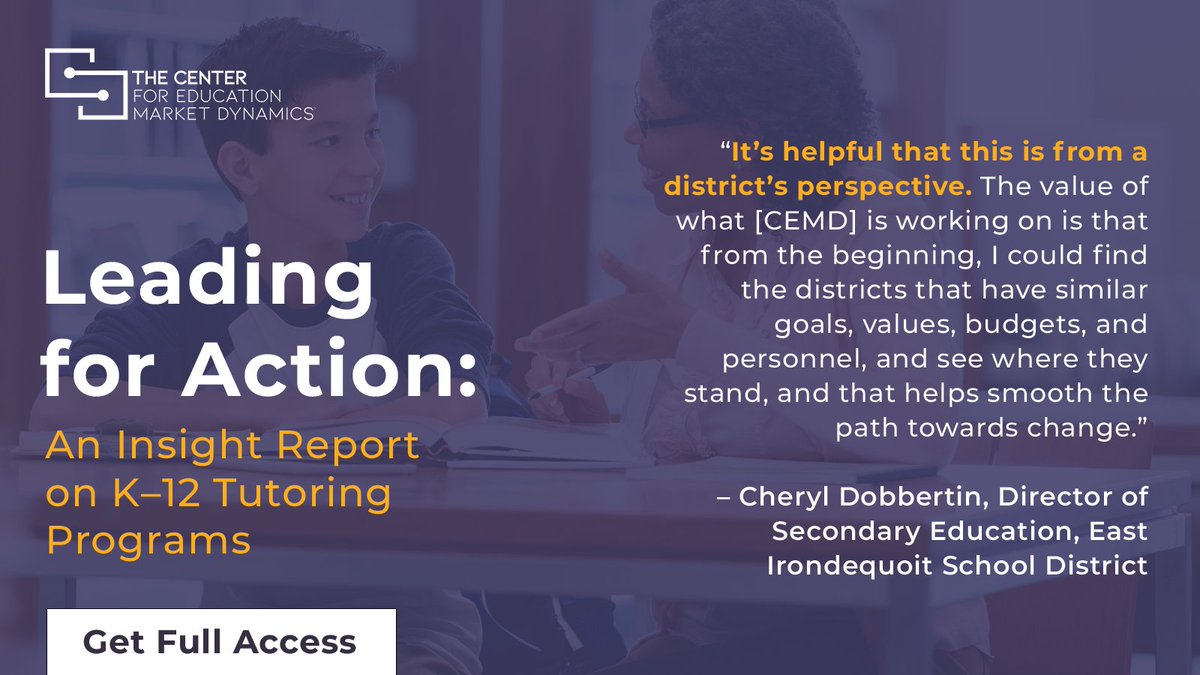 Looking for new ways to think about your #k12 #tutoring program? Leading for Action provides #districtleader perspectives to help accelerate and advance conversations around tutoring. Download now! bit.ly/41nzd4i 

#highdosagetutoring #education #studentoutcomes
