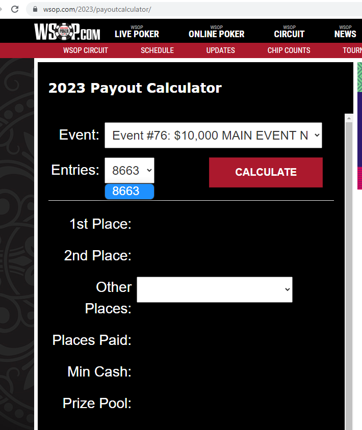 Anuj Arora on Twitter "Unable to use payout calculator for this year's