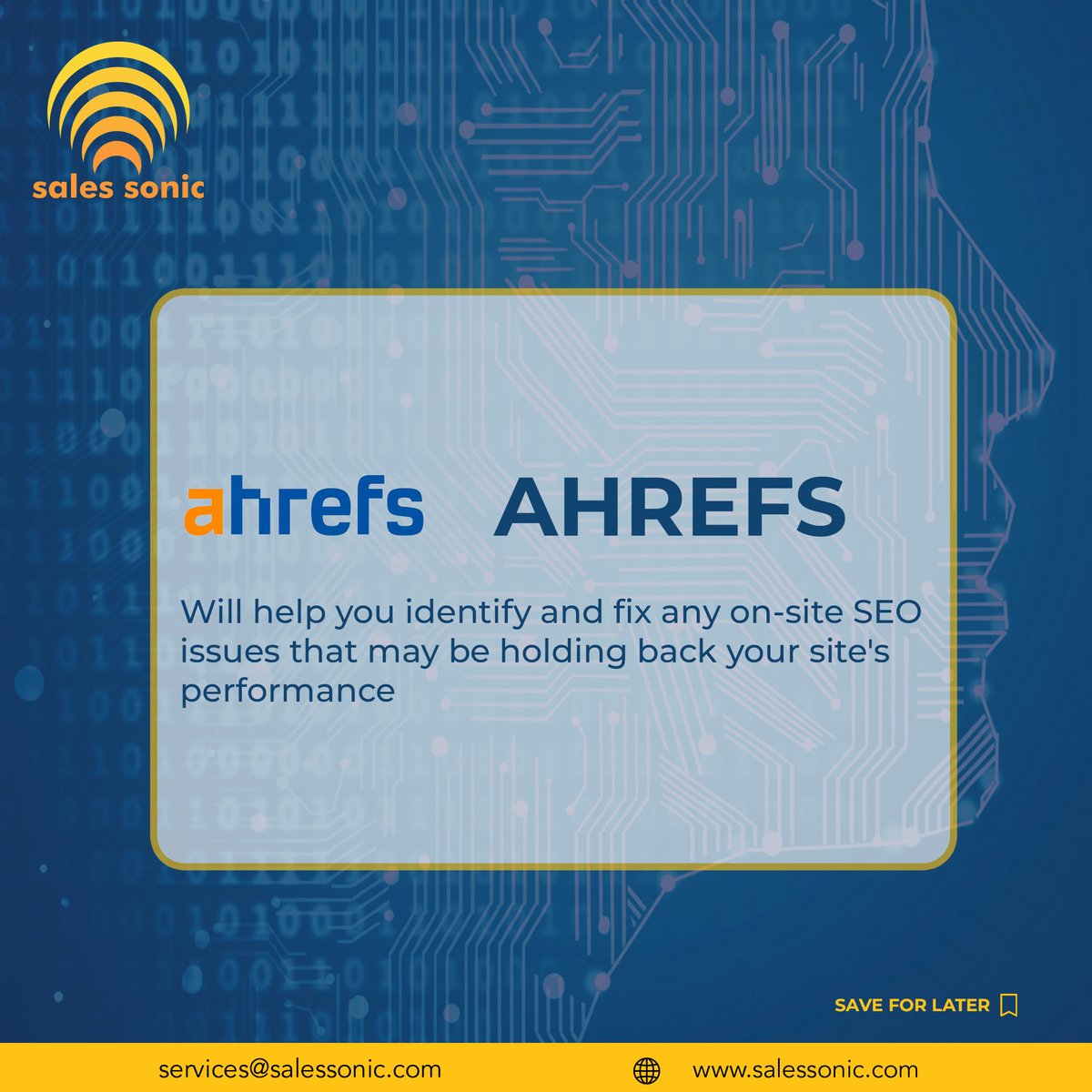 salessonic1's tweet image. 7 BEST AI SEO TOOLS FOR 2023!
.
.
Like our Content?
Follow @sales.sonic for more.📷
.
Looking to grow your Business Digitally?
📷DM us &quot;Grow&quot; to get started!
📷services@salessonic.com
📷salessonic.com
Contact us: +91 8341777824
#AIKeywordResearch #RevolutionarySEOTools